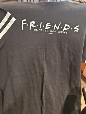 FRIENDS Black SLEEP SHIRT with White Logo
